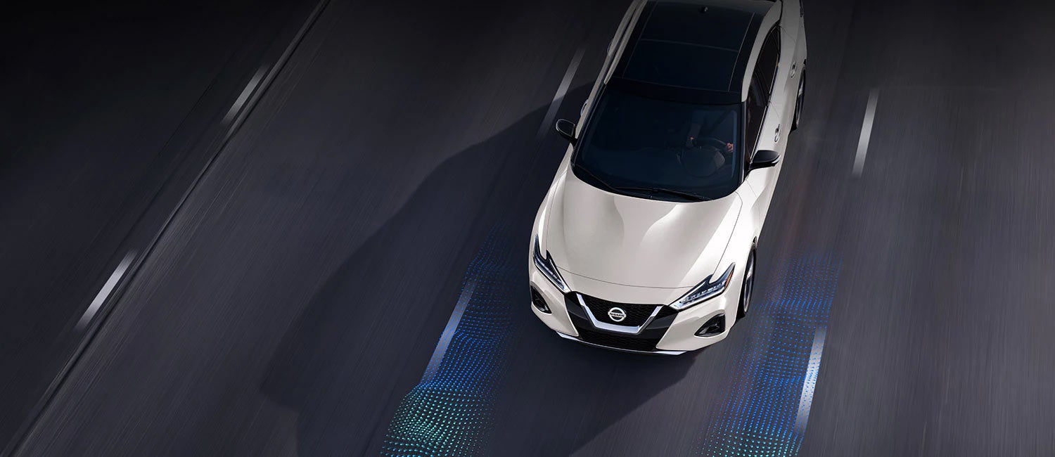 2022 Nissan Maxima illustrating lane sensing technology of safety shield 360 | Romeo Nissan in Kingston NY