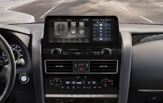 2023 Nissan Armada touchscreen and front console | Romeo Nissan in Kingston NY