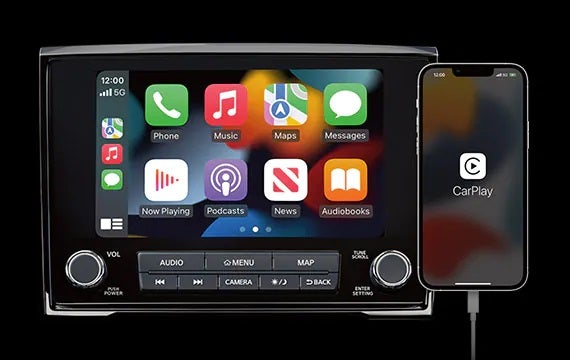 Stay connected with a standard 8" touch-screen display 2023 Nissan Titan | Romeo Nissan in Kingston NY