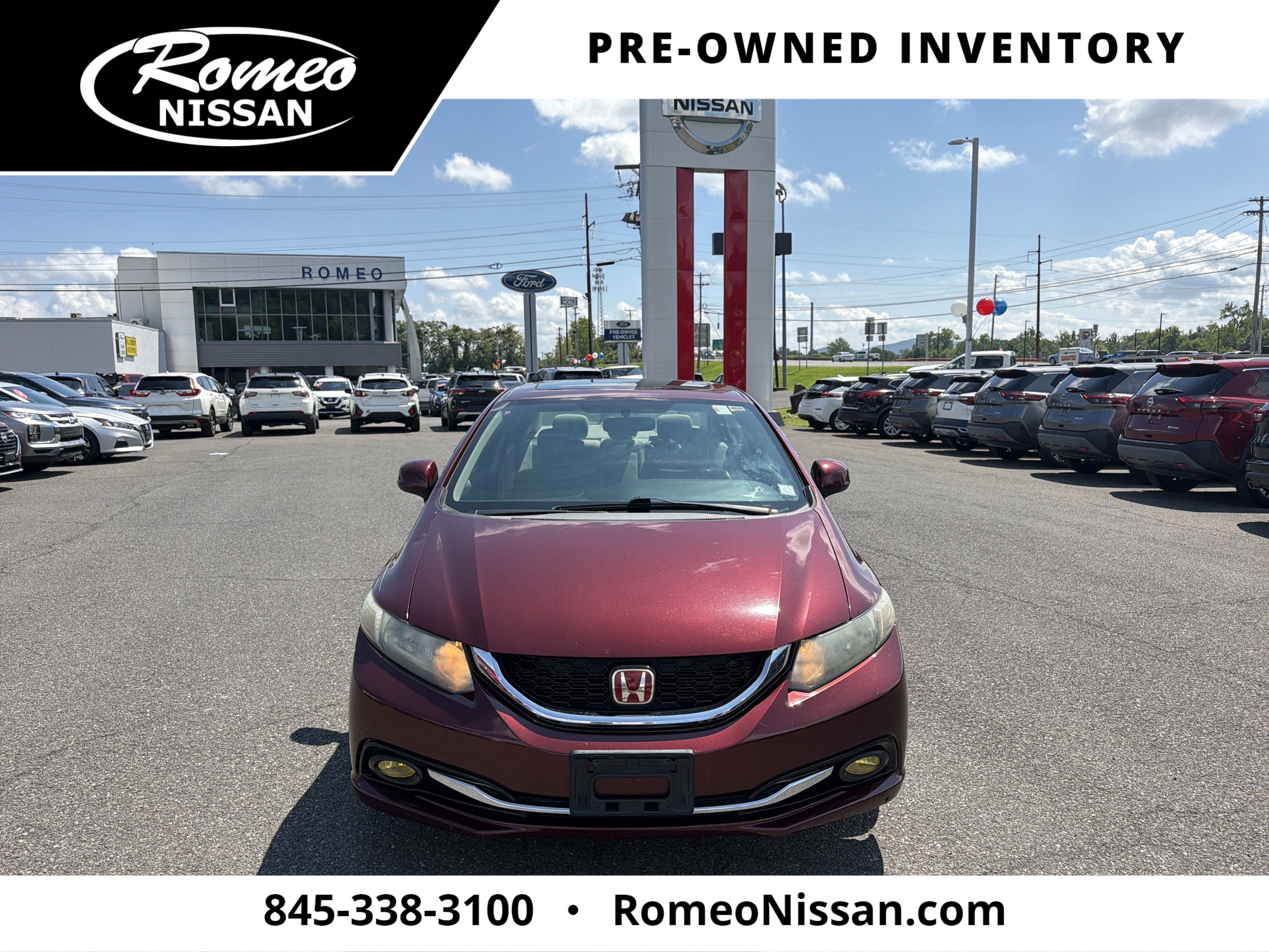 Used 2013 Honda Civic EX with VIN 2HGFB2F89DH535795 for sale in Kingston, NY