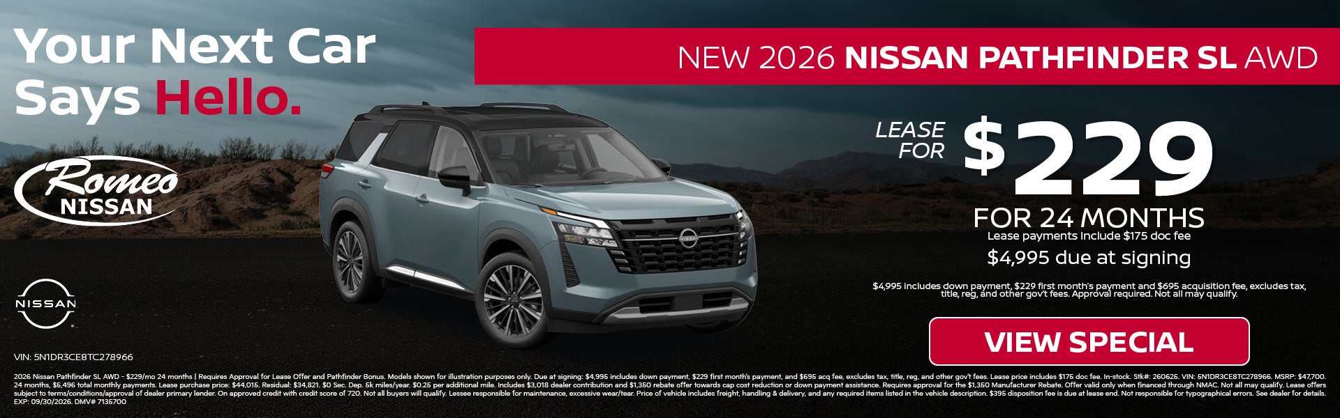 2026 Nissan Pathfinder SL AWD