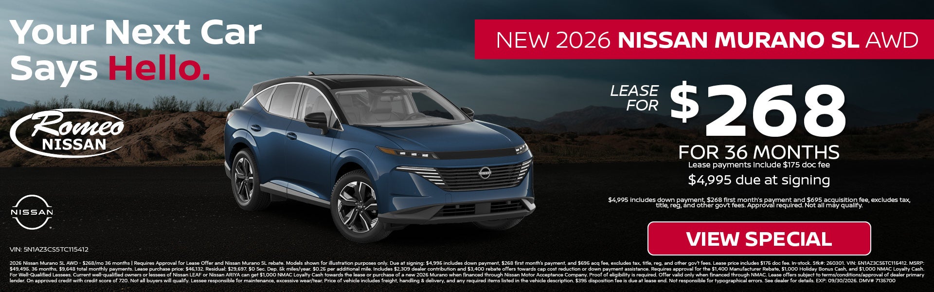 2026 Nissan Murano SL AWD
