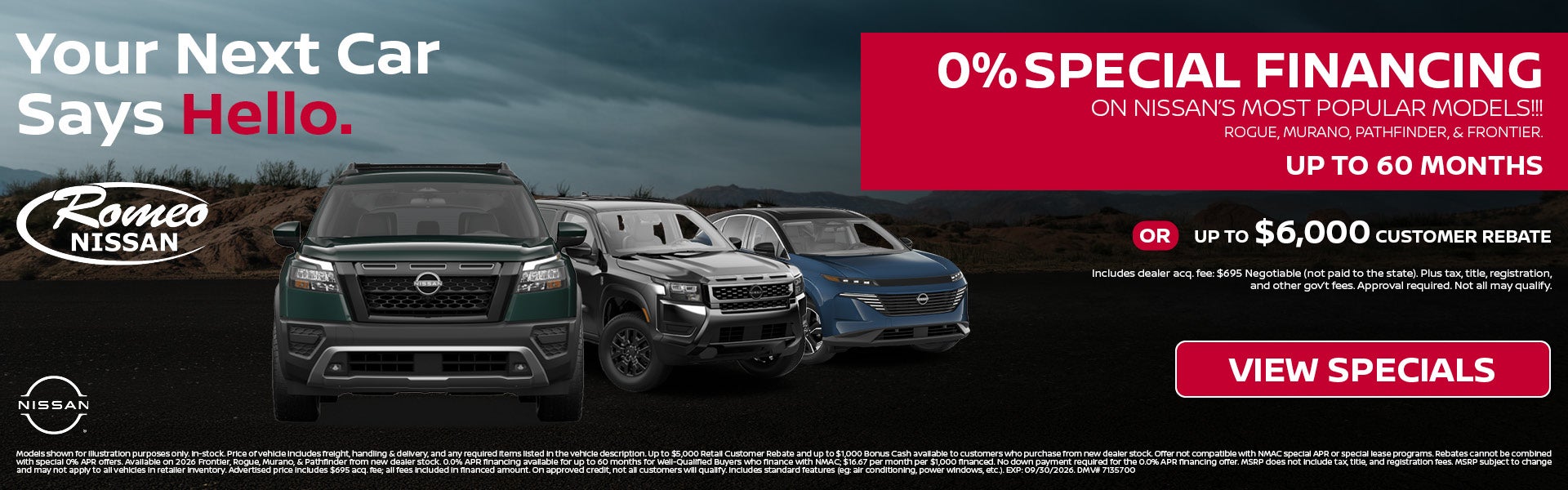 0% Special Financing 