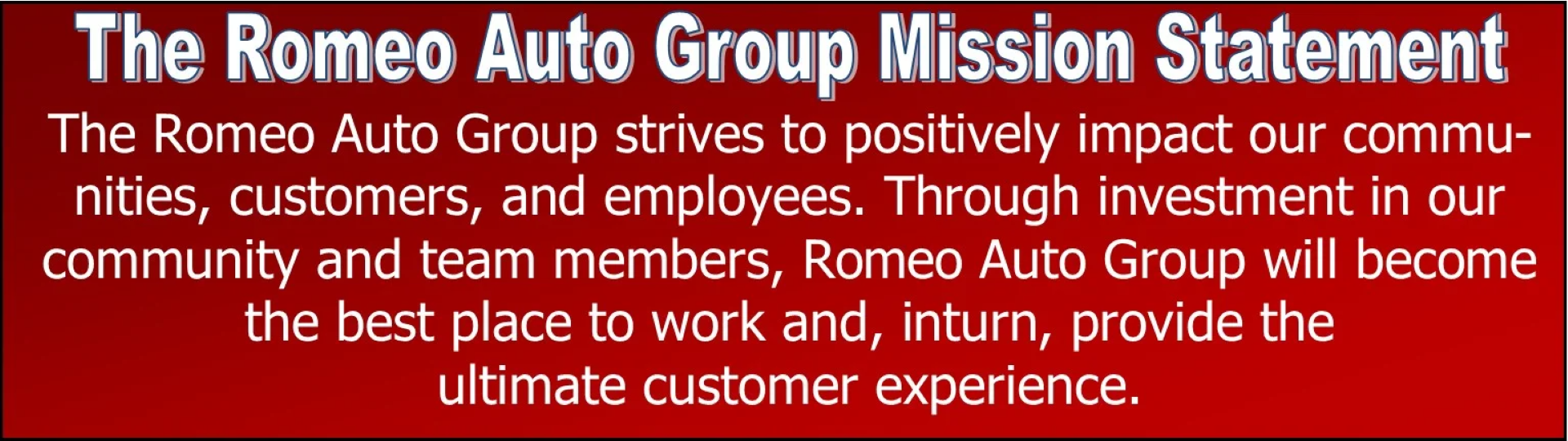 Why Buy From Romeo Auto Group?