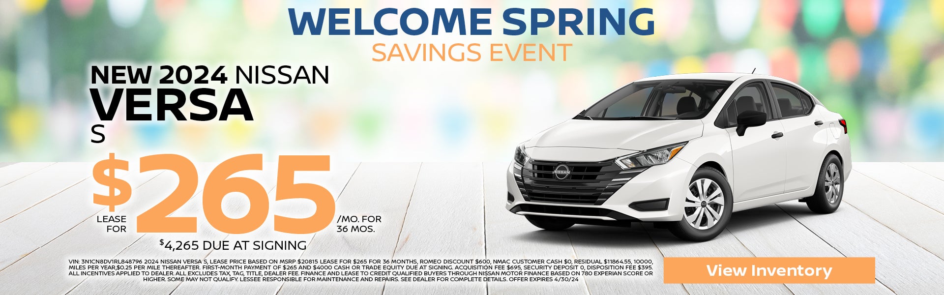 Welcome Spring Sales Event
