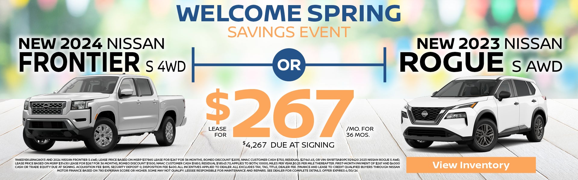 Welcome Spring Sales Event