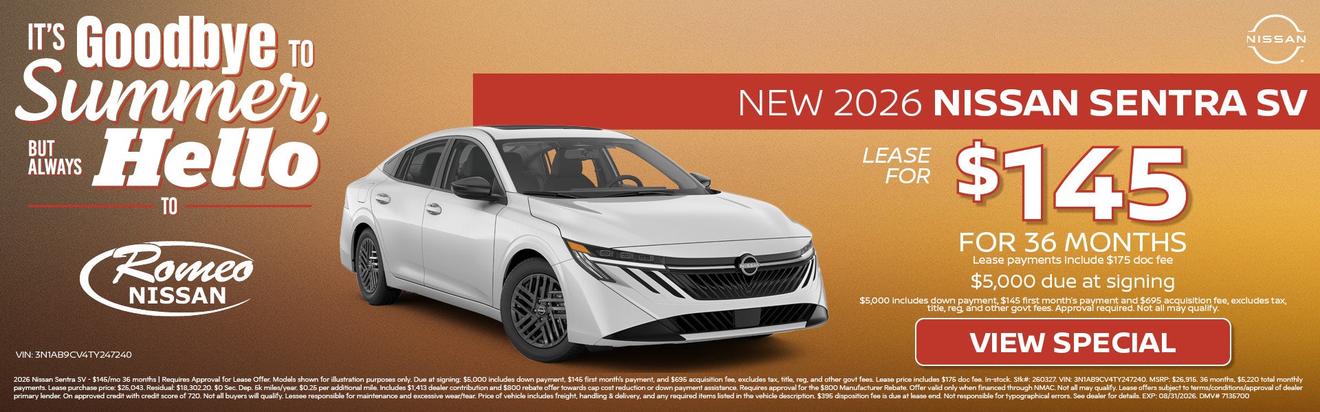 2026 Nissan Sentra